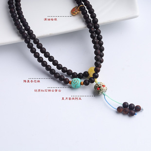 降真香108颗新款念珠佛珠阿呆手串 男女文玩念珠装饰品首饰