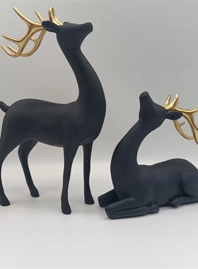 鹿摆件创意家居饰品室内客厅酒柜茶几电视柜玄关房间布Z置艺术摆