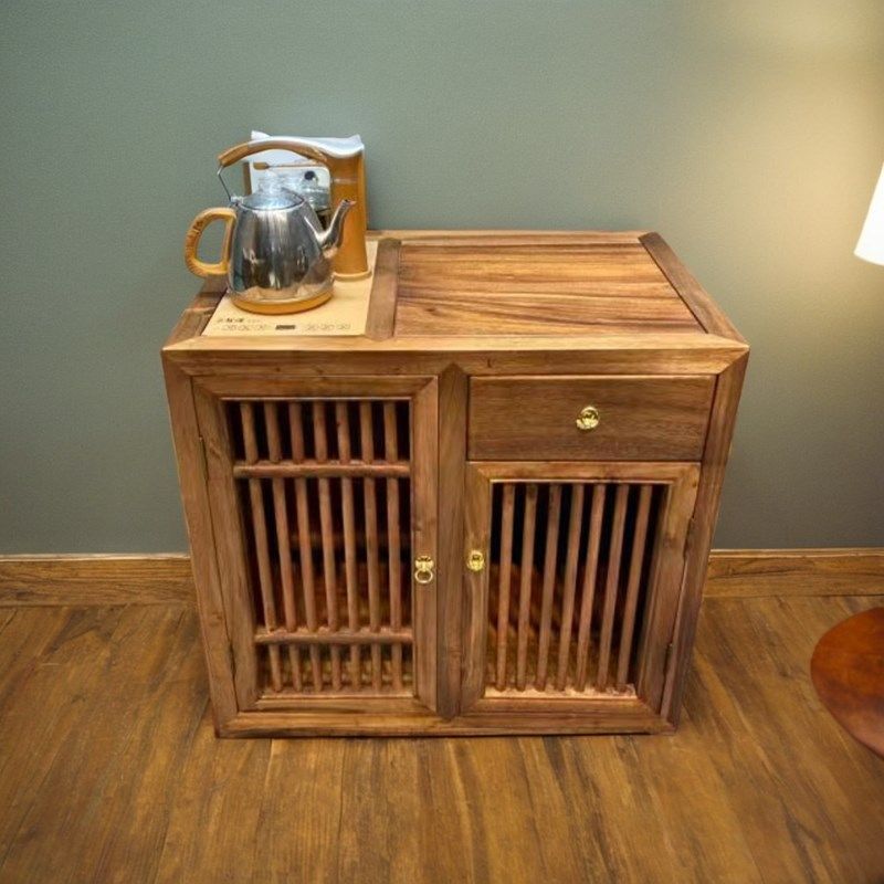 南美胡桃木实木侧边茶水柜烧水壶家用客I厅靠墙茶台柜奥坎原木边,商业/办公家具,办公茶水柜,淘宝优惠券,粉丝福利购,淘宝优惠卷