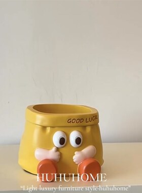 仿纸袋收纳桶家居茶几客厅桌面摆件桌上树脂杂物整理玄关收纳装饰