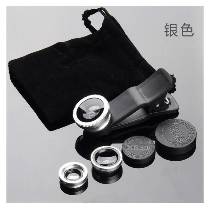 夹在手机上的放大镜通用手机镜头广角微距鱼眼三合一套拍照放大,3C数码配件,手机镜头,淘宝优惠券,粉丝福利购,淘宝优惠卷