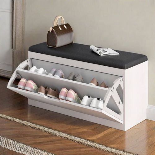 德国品质换鞋凳简约现代经济型翻斗收纳凳软包坐垫鞋柜家用进门口