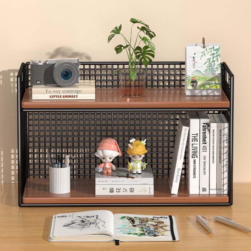 桌面置物架桌上书架办公桌收纳餐桌飘G窗书桌多层小层架工位分层