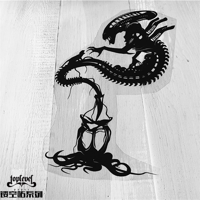 TLP镂空车贴 异形电影孵化普罗米修斯科幻笔P记本行李箱摩托车贴