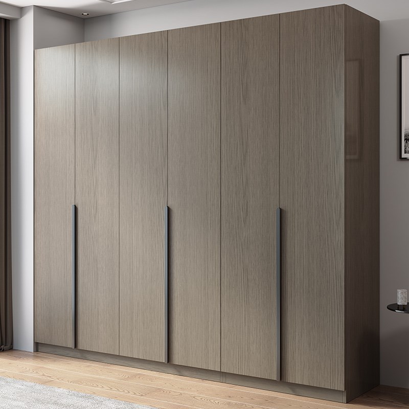 实木衣柜家用卧室定制轻奢u对开门儿童柜子现在简约收纳组合衣橱