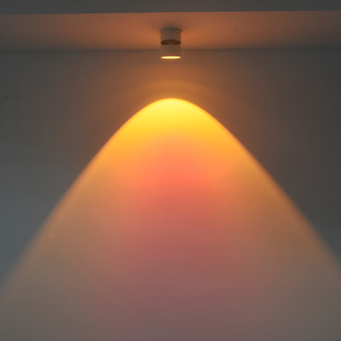 日不落射灯嵌入式背景墙玄关走廊明装夕阳红气氛灯小山丘10W商用