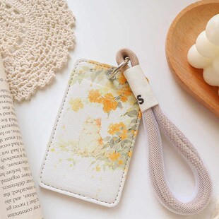 可爱小猫咪小清新软皮质多卡位门禁学生校园公交卡保护套饭卡套