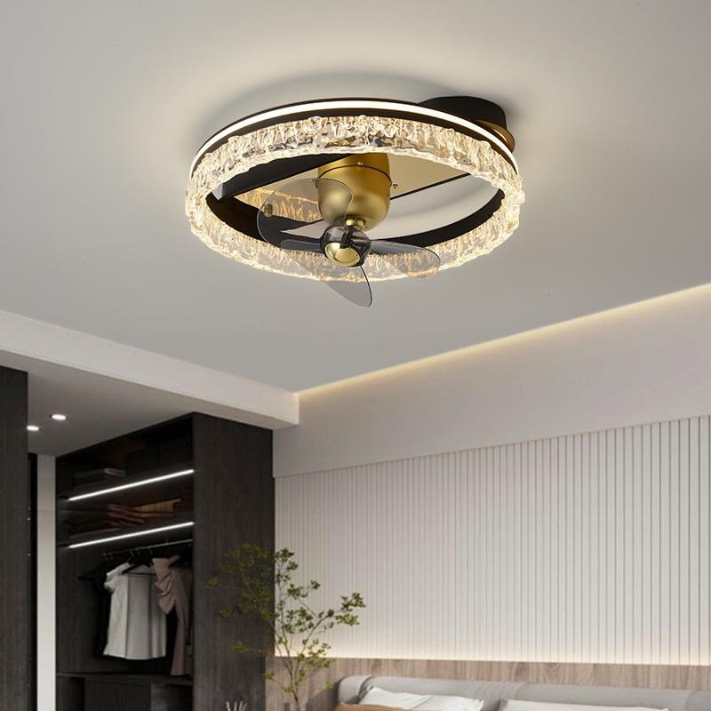 隐形风扇灯20g25新款意式轻奢一体吊扇灯led客厅主灯套餐吸顶灯具