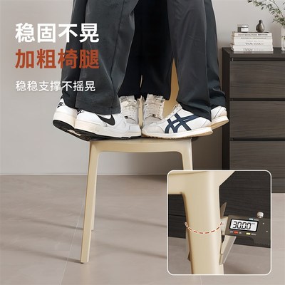 塑料餐椅家用轻奢高级感凳子可y叠放加厚商用新款饭厅餐桌靠背椅