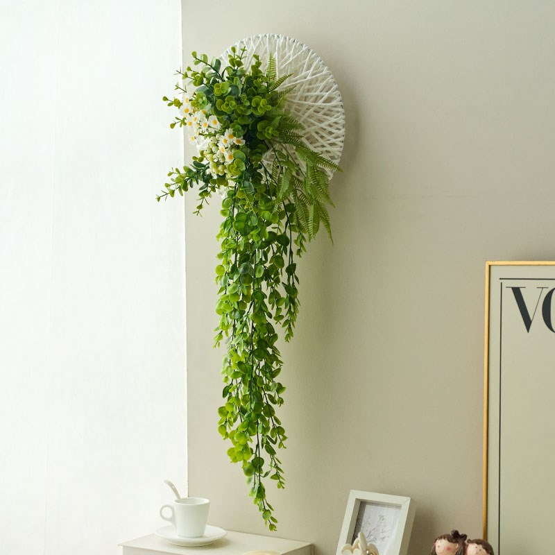 创意壁挂装饰仿真花小清新假绿植客厅卧室餐厅墙面改造Z氛围感挂