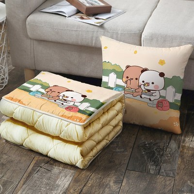 一二和布布抱枕被子两用加厚办公室午睡枕头毯子沙发汽车靠枕车载