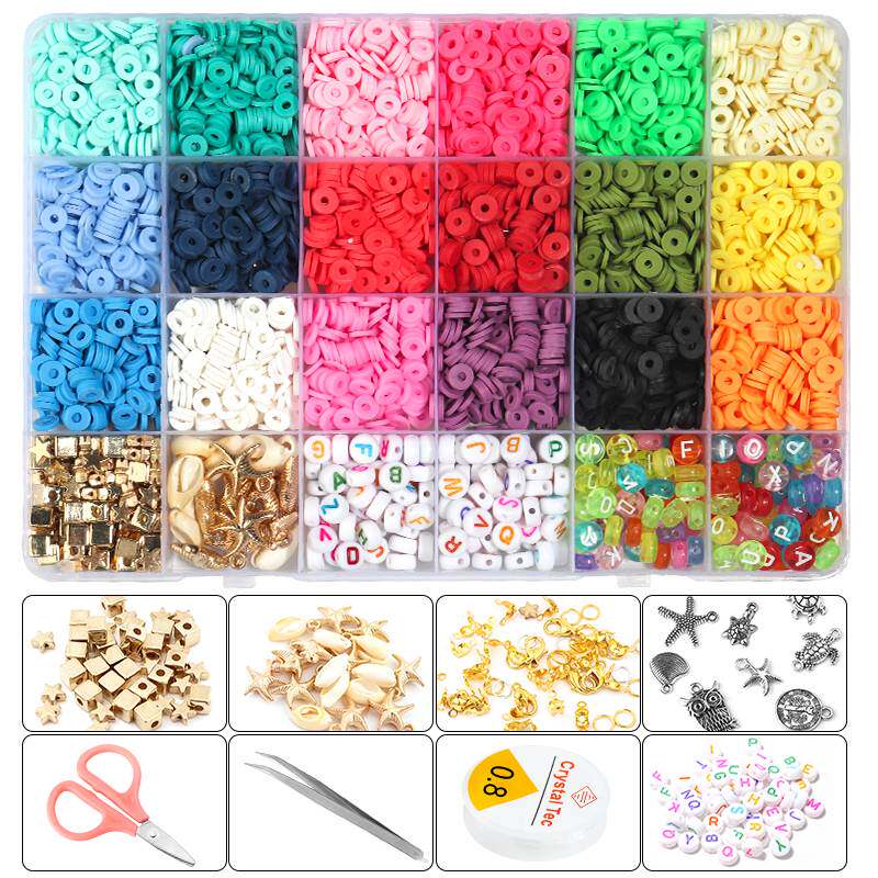 800-4800pcs/Box Polymer Clay Beads for Jewelry Making Access