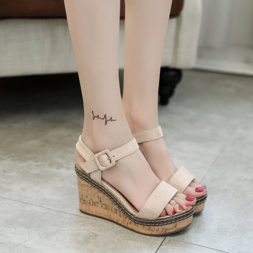 shoeswomen韩版坡跟女一