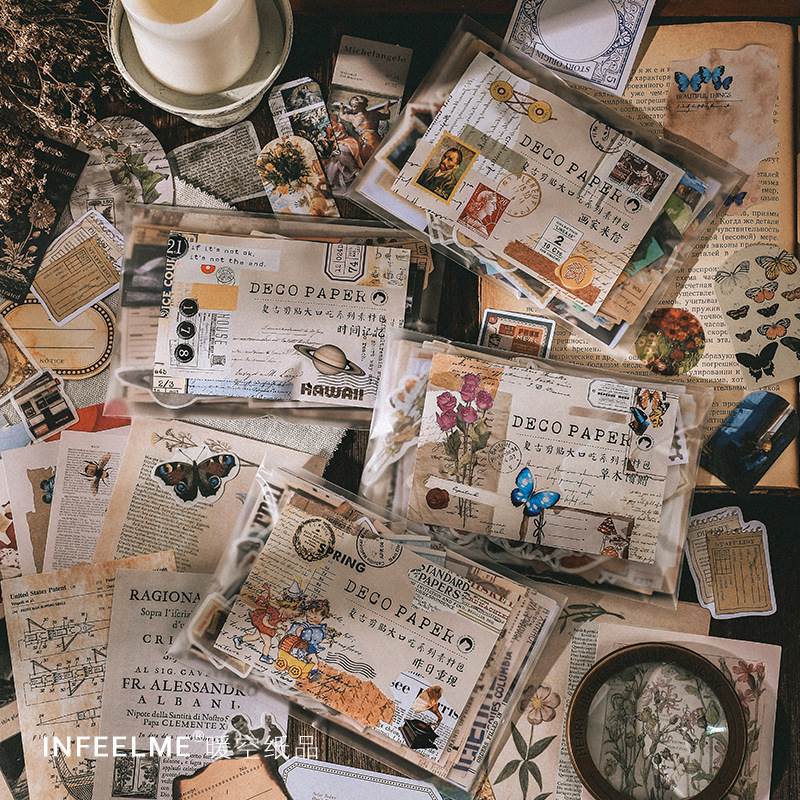 200 Pcs Scrapbooking Supplies Pack For Journaling Diy Vintag