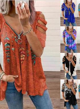 S-5XL summer women T shirt casual plus size lady print tops