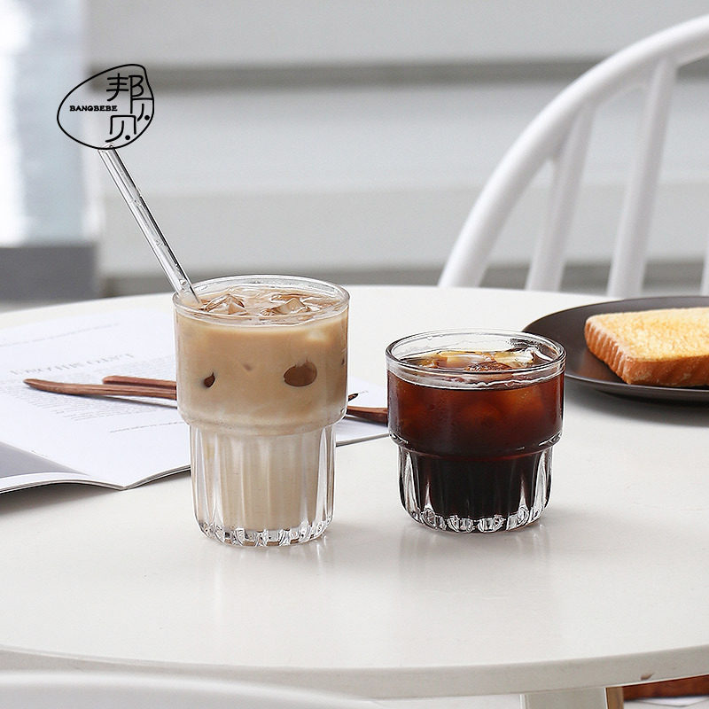 韩国ins玻璃水杯冰咖啡杯