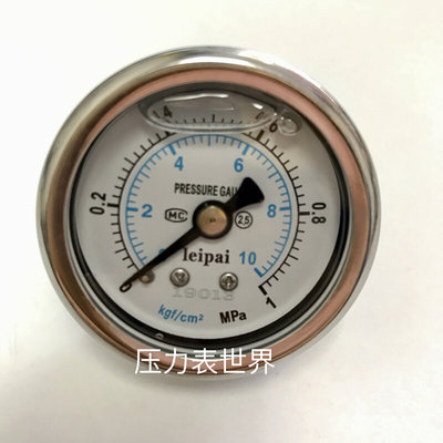 。轴向耐震压力表 油压表 yn-40z 0-6mpa m10x1 直径41-47mm 液压