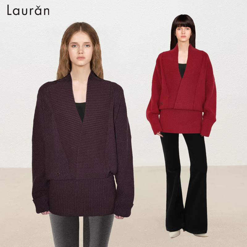 现货/爆款辣妹v领针织衫包臀裙子