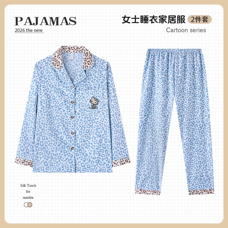 夏季女可外穿印花睡衣套装