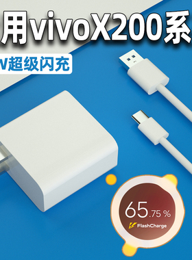 适用vivoX200pro充电器头90W瓦超级闪充X200手机充电插头vivoX200promini正品6A快充数据线加长2米闪充套装