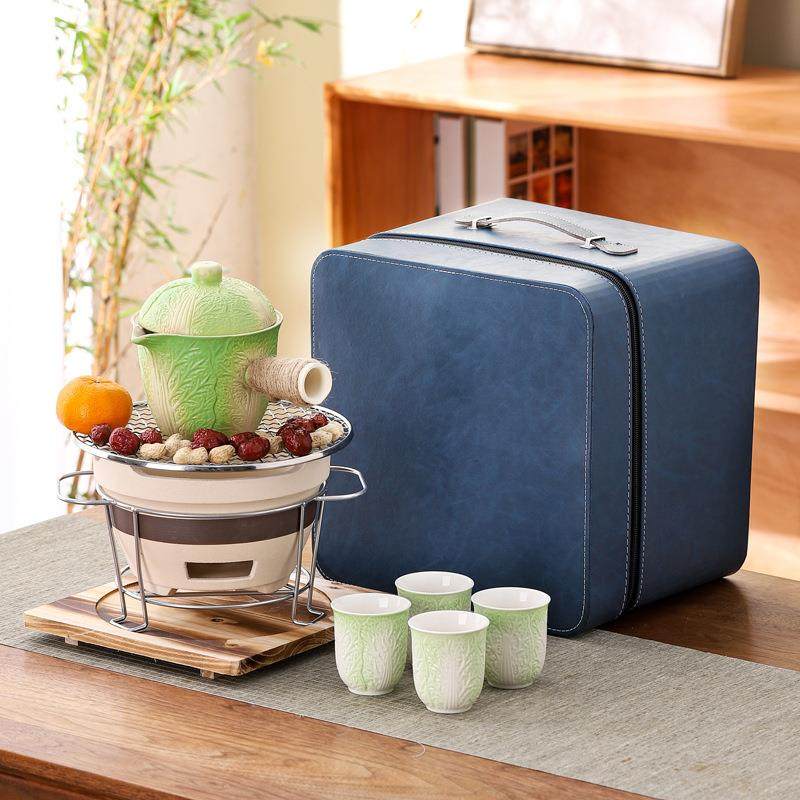 围炉煮茶烤火套装家用室内煮茶器茶具配件户外炭火炉创意煮茶壶