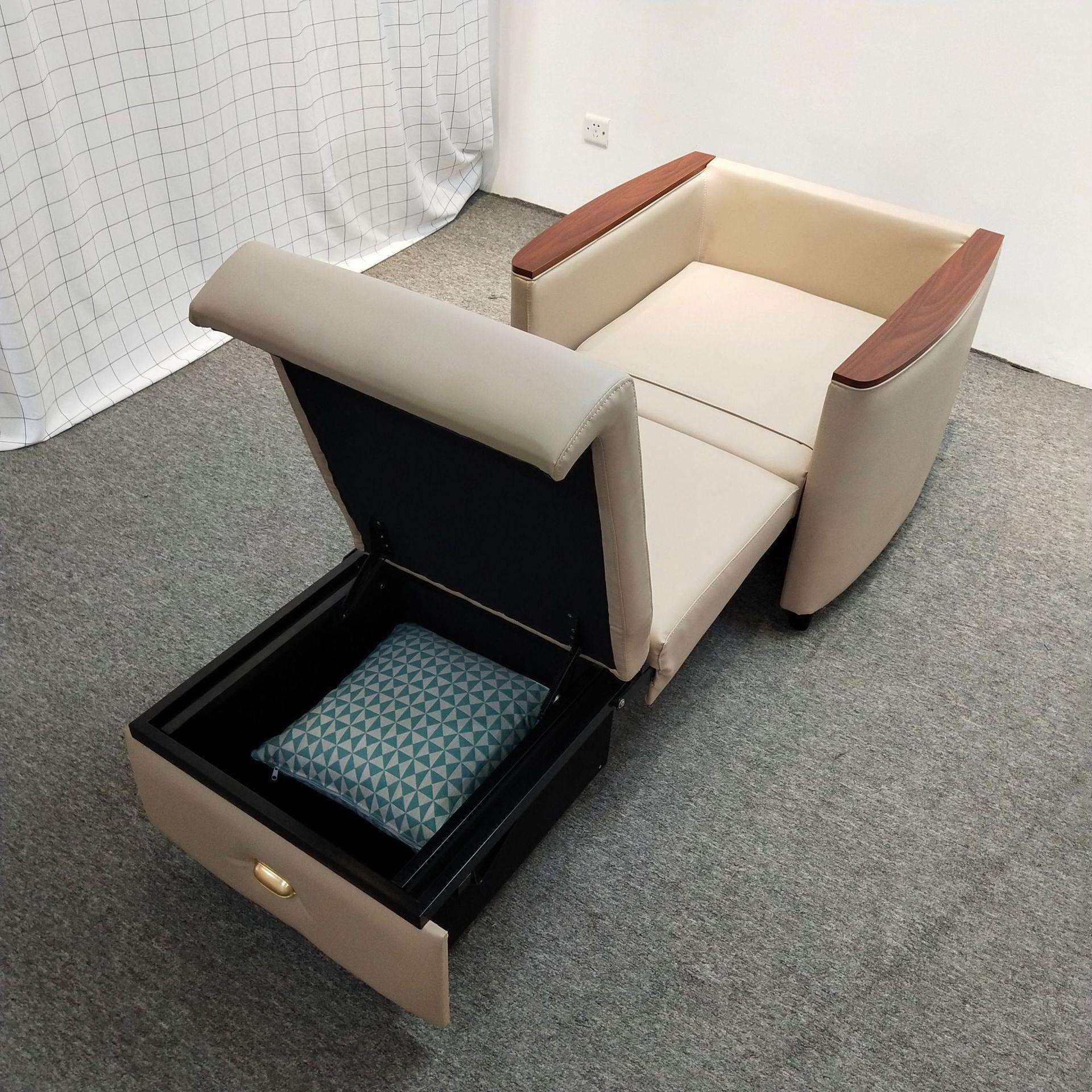 陪护单人位沙发床小户型办公书房午休折叠床免洗科技布储物沙发床