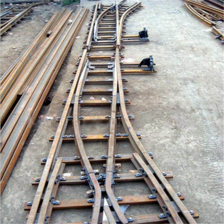 单开道岔带扳道器双开渡线道岔铁路轨道交叉渡线道岔钢轨道岔