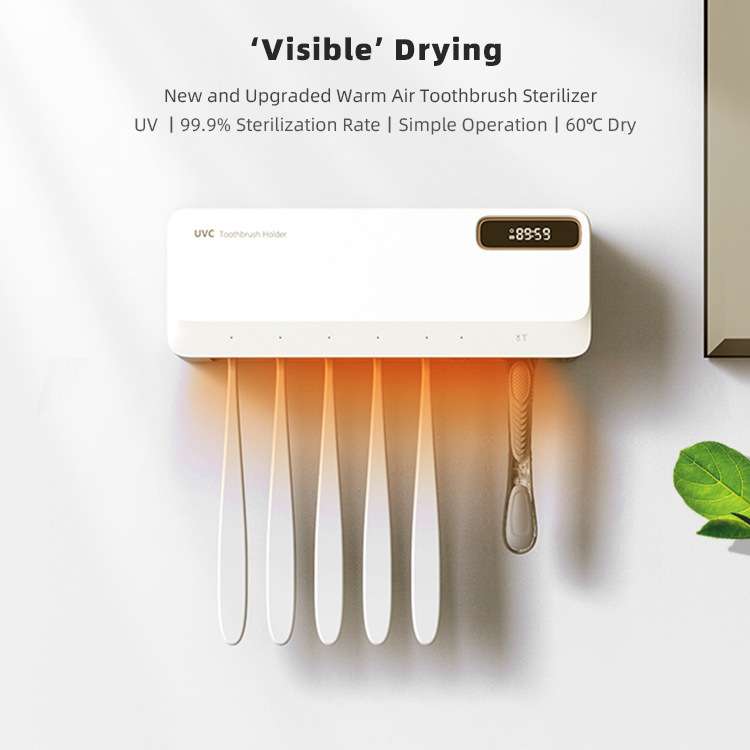 UV Toothbrush Sterilizer Dry Wirelesslywall-mouted