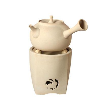 白泥陶壶耐热炭炉煮茶器套装日式侧把壶提梁壶烧水壶窑变釉茶炉