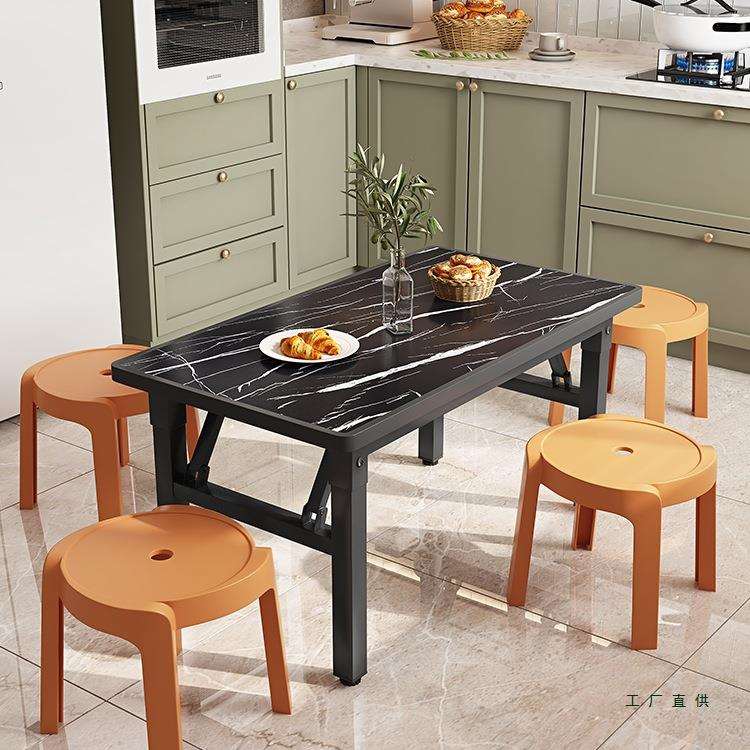 简易小地桌折叠矮桌家用餐桌出租屋饭桌宿舍长方形可折叠包边桌子