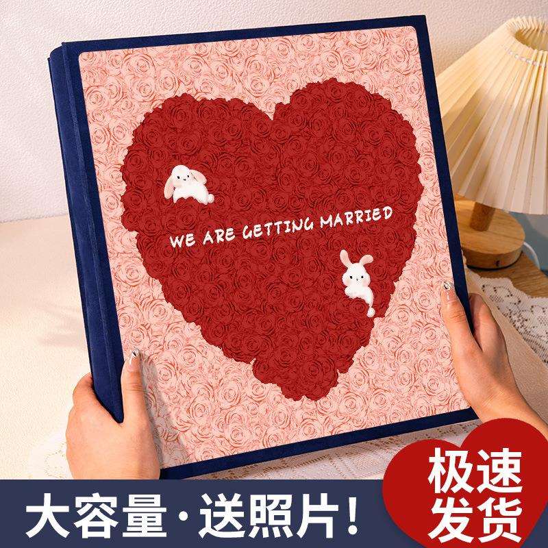 插页式家庭相册影集本大容量5寸6寸7寸纪念册宝宝成长收纳混合装