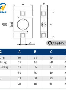 金诺S型拉压力传感器JLBS-1称重重量重力测力皮带秤高精度感应器