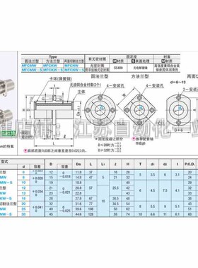外钢内铜中间法兰石墨轴承无油衬套MFCNW8 10 12 13 16 20 25 30