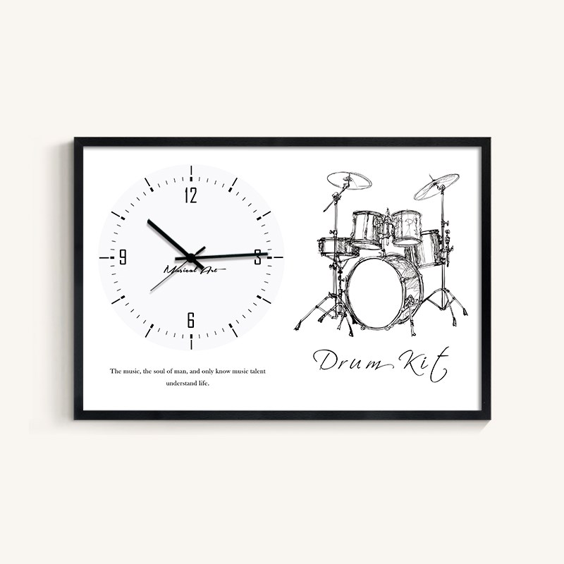 网红起贝电表箱装饰画带钟表现代简约客厅餐厅配电箱遮挡钢琴时钟