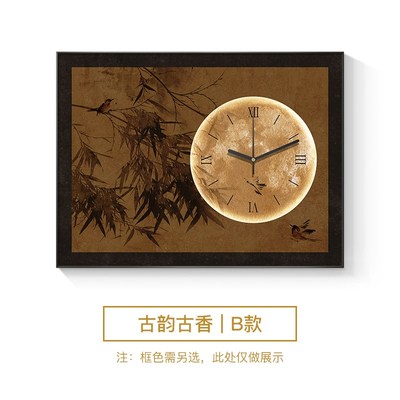 中古风电表箱装饰画带钟表法式复古配电箱遮挡挂画餐厅弱电箱盖板