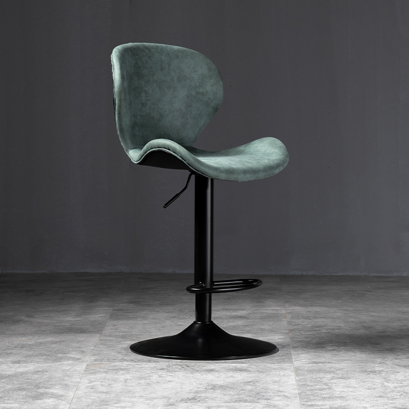 欧式简约时尚升降吧台椅旋转轻奢吧椅铁艺美式高脚靠背椅家用凳子