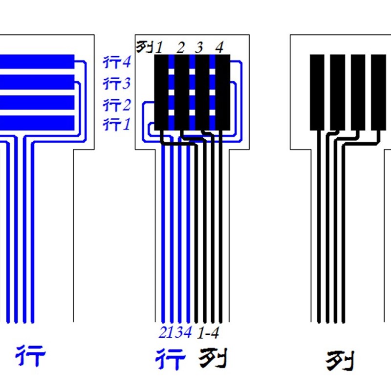 RXM0404S柔性分布式触觉压力传感器机器人压力Q传感器柔希科技FSR