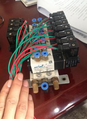 亚德客组合阀 组阀PL100-4F 电磁阀4V120-06组合阀PL100-8F