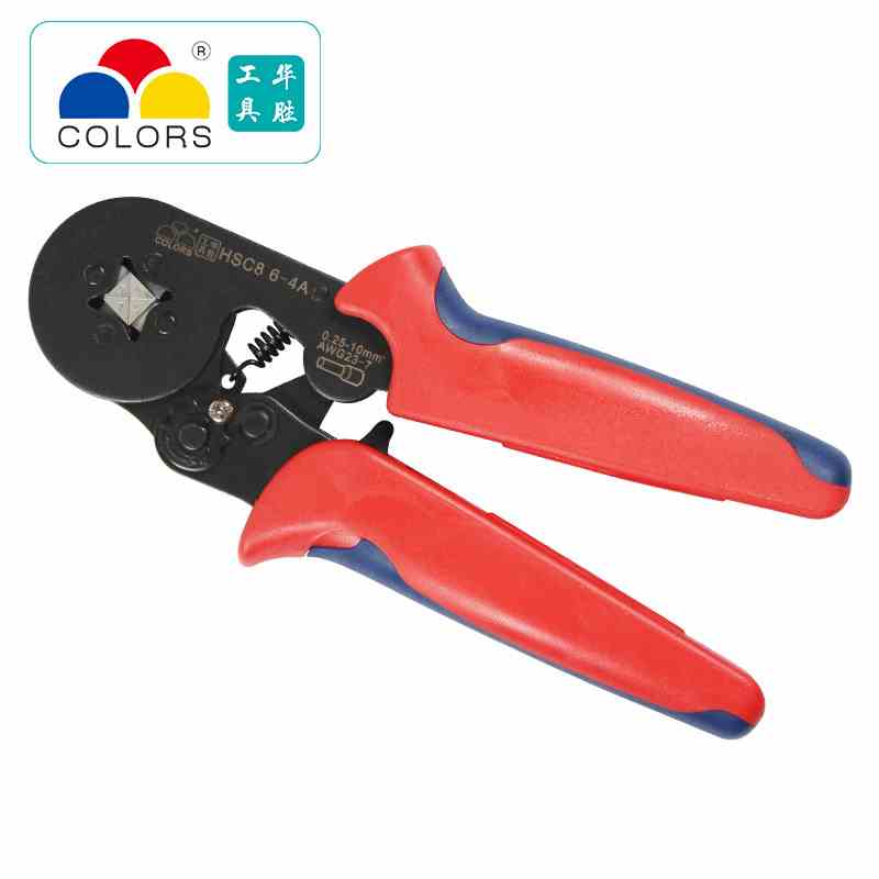 华胜HSC86-4自调试多功能压线钳管型端子绝缘冷压钳0.25-10平方