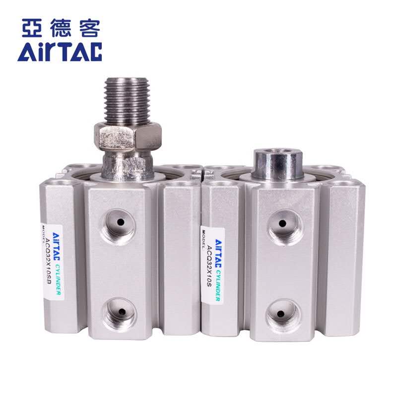 亚德客薄型气缸ACQ63X5X10X15X20X25X30X40X50X75X100-S-B带磁