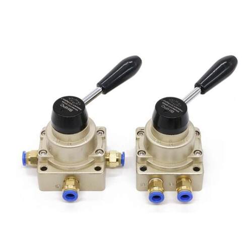气动手动阀HV-200D/HV-200B/HV302/HV402三位四通手转阀/手动开关