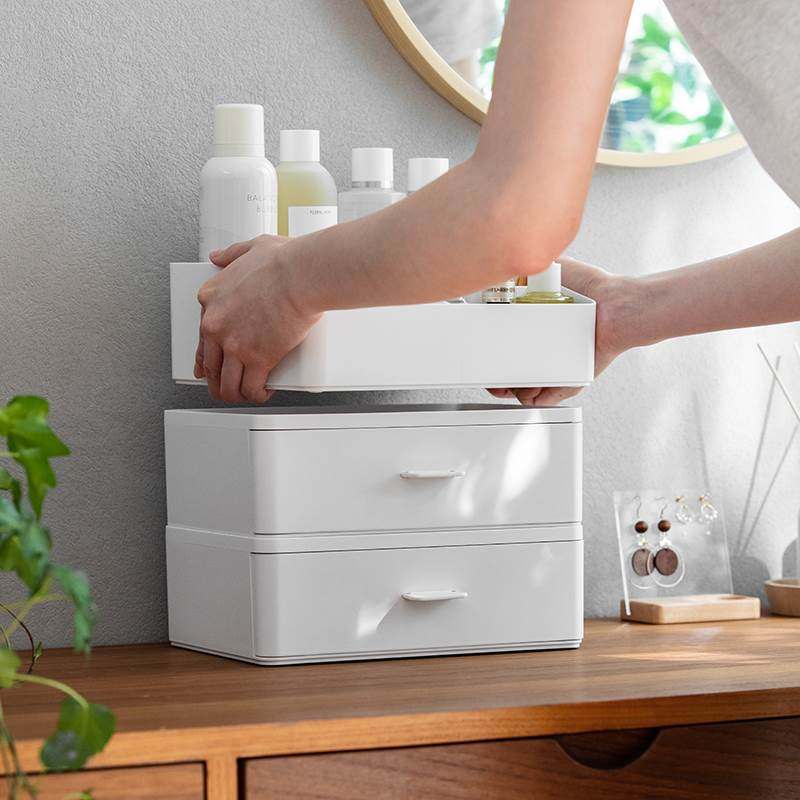 桌面放化妆品收纳盒家用宿舍梳妆台高级感抽屉式分格化妆盒整理盒,ZIPPO/瑞士军刀/眼镜,酒具,淘宝优惠券,粉丝福利购,淘宝优惠卷