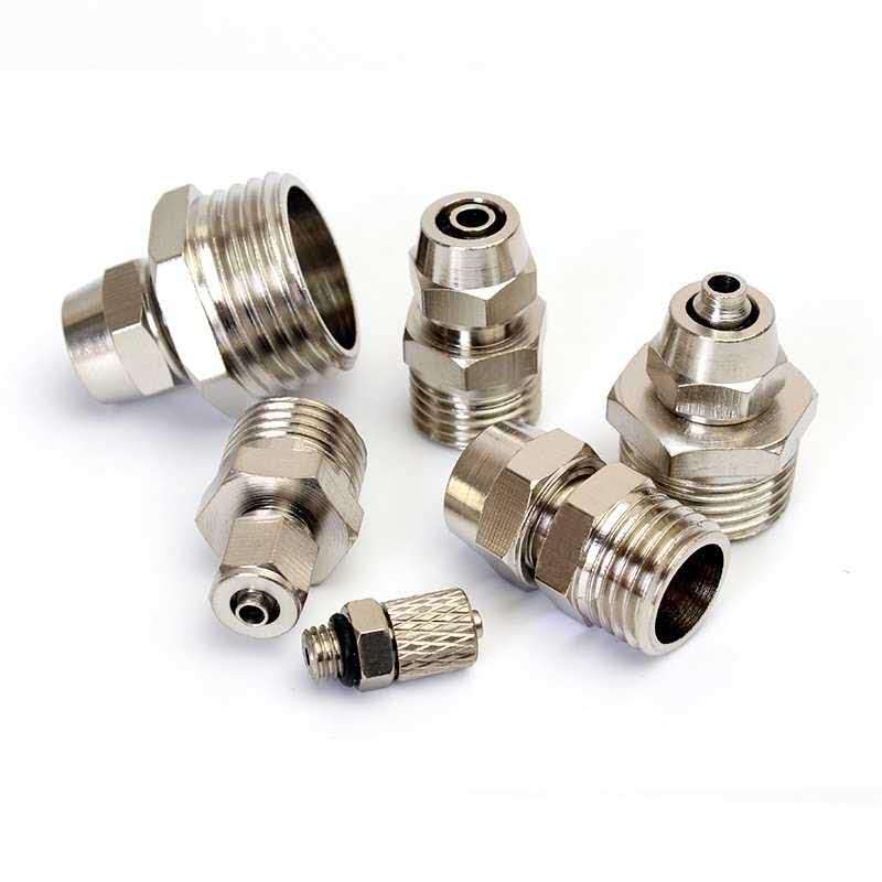 气动直通快拧接头PC6-01/6-02/6-03/8-01/8-02/8-03/8-04/12-04