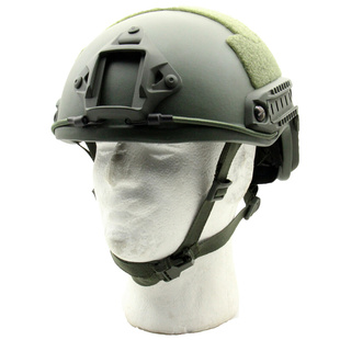 IIIA级过检测 PE三级防弹头盔NIJ 绿色消光喷漆 CUT 犀兕合甲HIGH