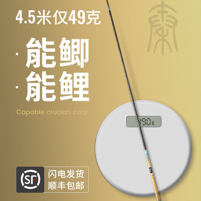 日本进口碳素鲫鱼竿超轻超细超硬19调28调37调手杆十大名牌台钓竿