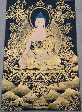 爆款古玩织锦画挂画苏绣刺绣画画唐卡人物画像收藏