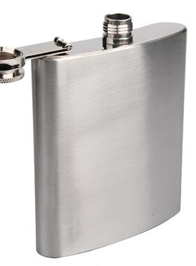 爆款随身不锈钢酒壶户外便携铜盖7盎司酒壶7oz酒壶容量196ml116g