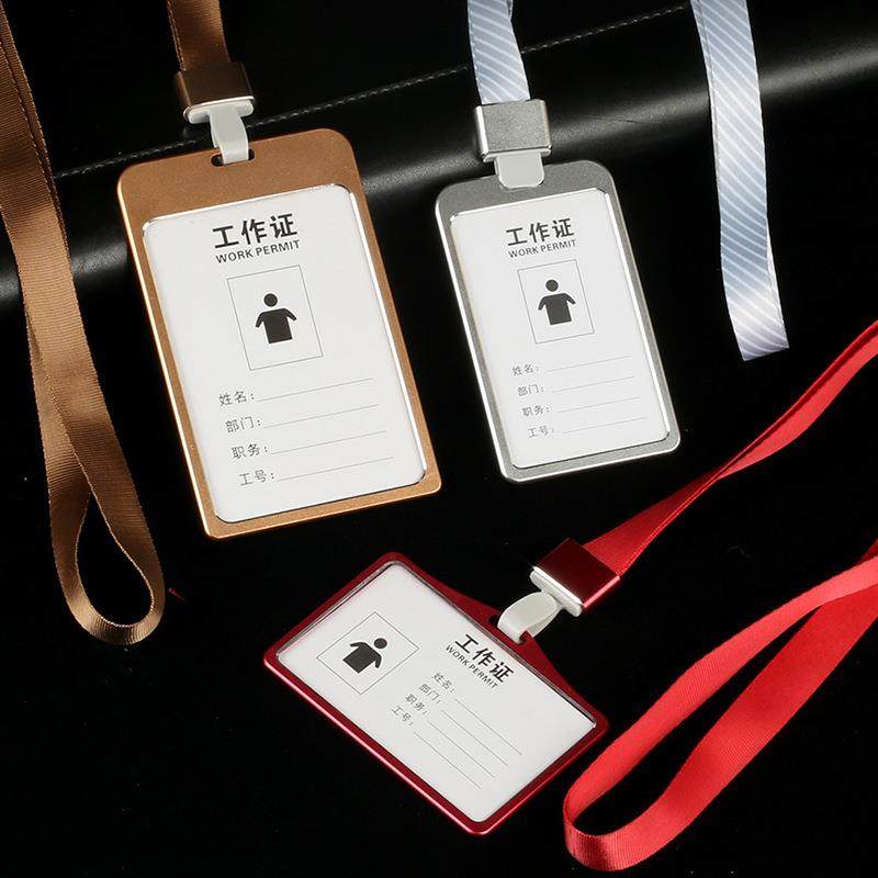 爆款工作牌挂绳铝合金员工挂牌证件卡套胸卡员工金属挂牌胸牌卡套,文具电教/文化用品/商务用品,卡套/证件套,淘宝优惠券,粉丝福利购,淘宝优惠卷