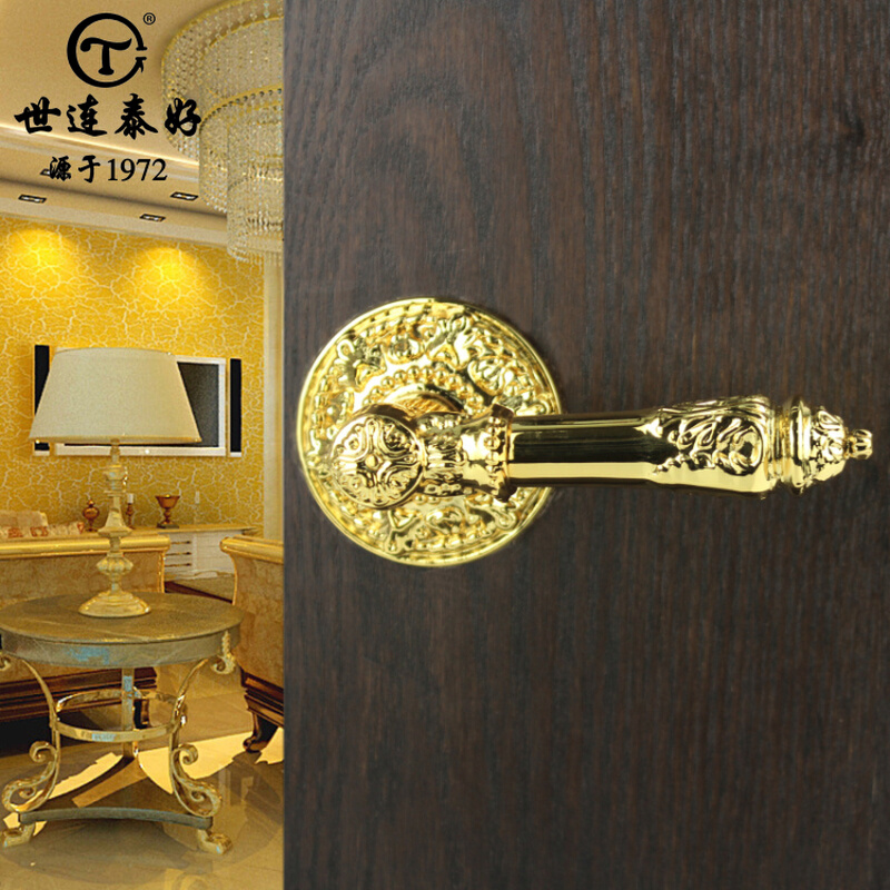 定制全铜室内卧室卫生间厨房门锁把手欧式纯铜家用房间木门锁询价