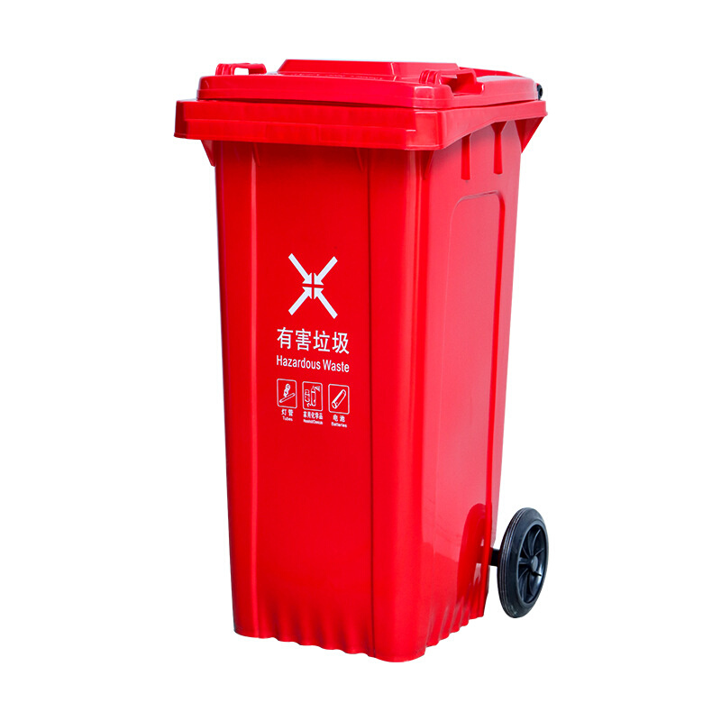 成都 1b20升塑料非脚踏垃圾桶 街道环卫分类箱可挂车 生产